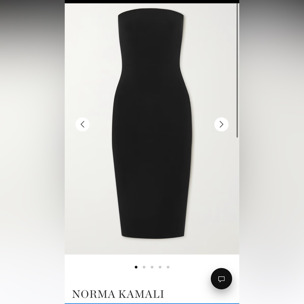 Norma Kamali black trench midi dress